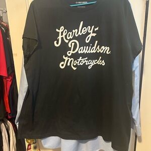 Harley-Davidson Black V-Neck Tee